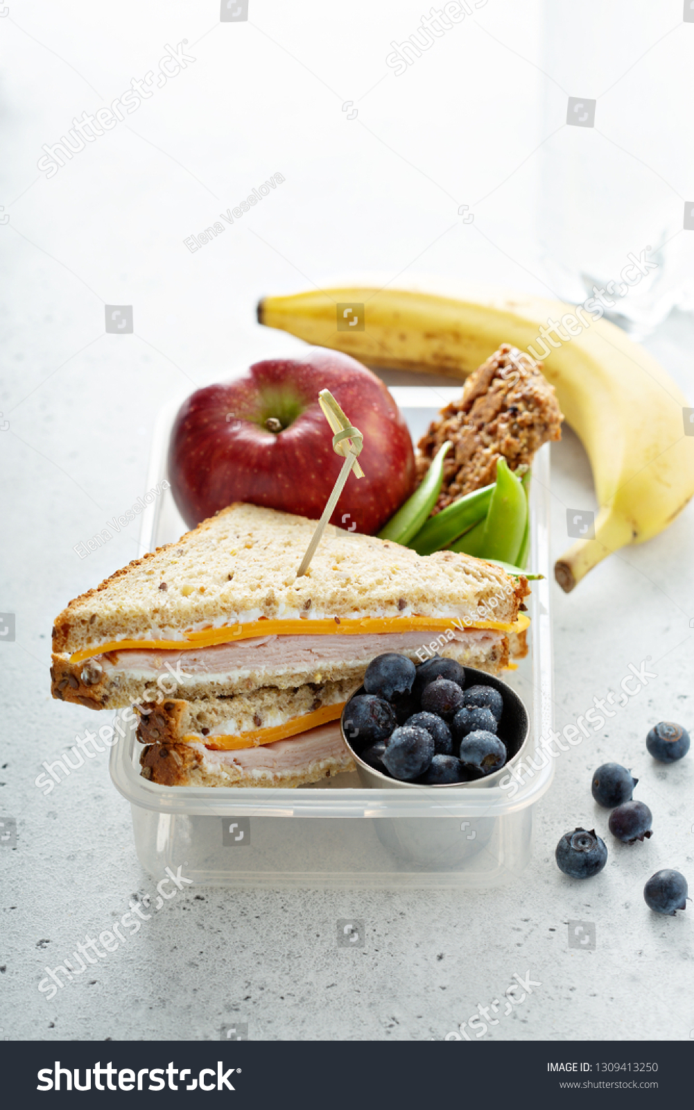Healthy Nutritious Lunch Box School Kids Stock Photo 1309413250