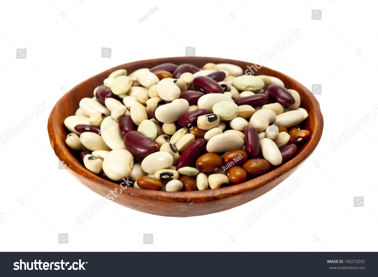 Healthy Dried Mixed Beans On A White Background. Dried Mixed Beans ...