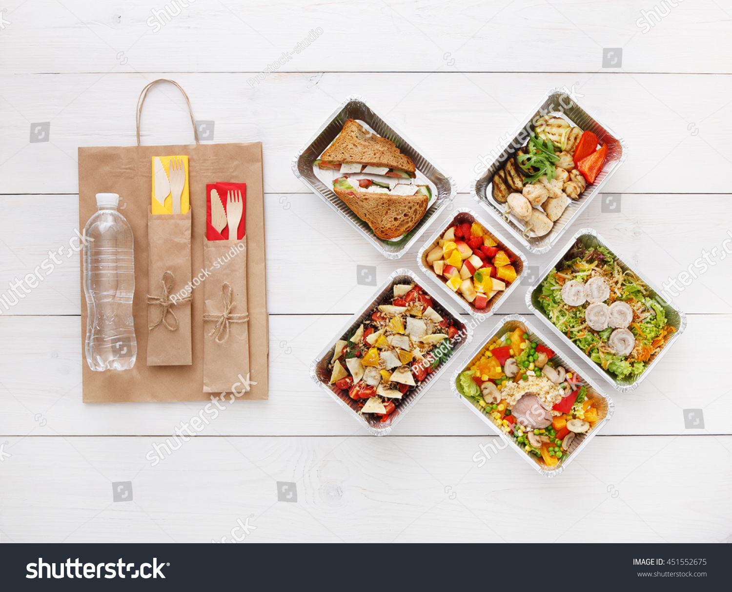 Healthy Food Delivery Take Away Diet Stock Photo 451552675 