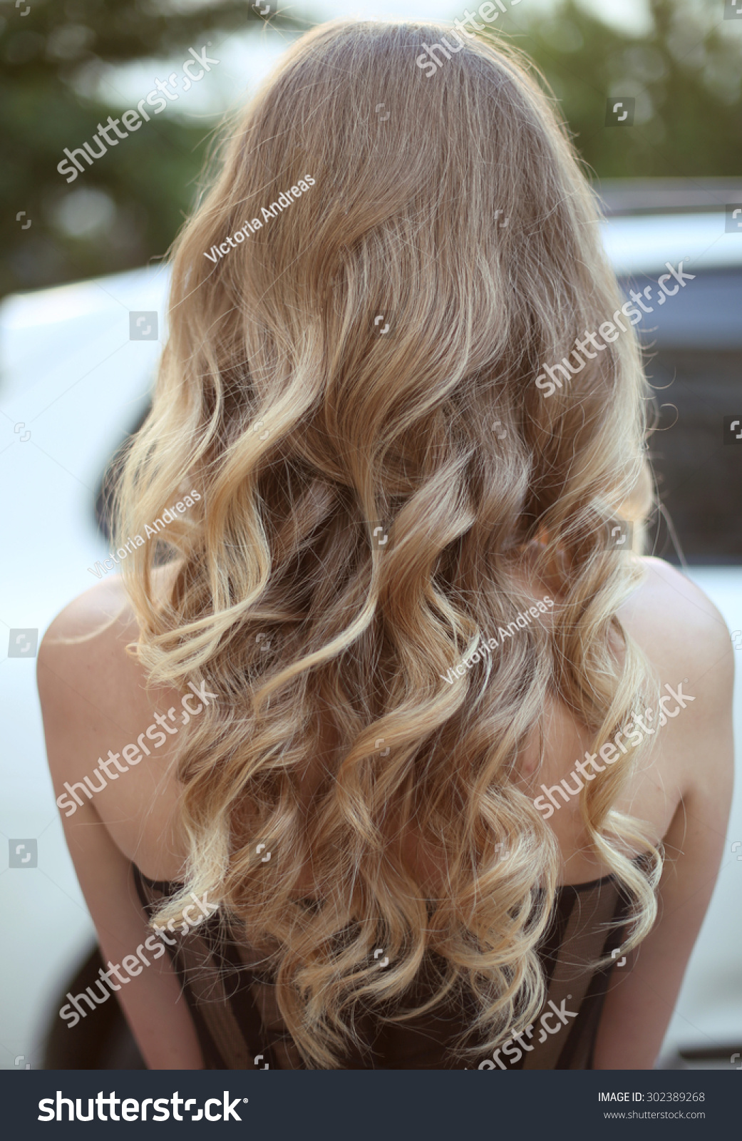 Long Curly Hairstyles Back View