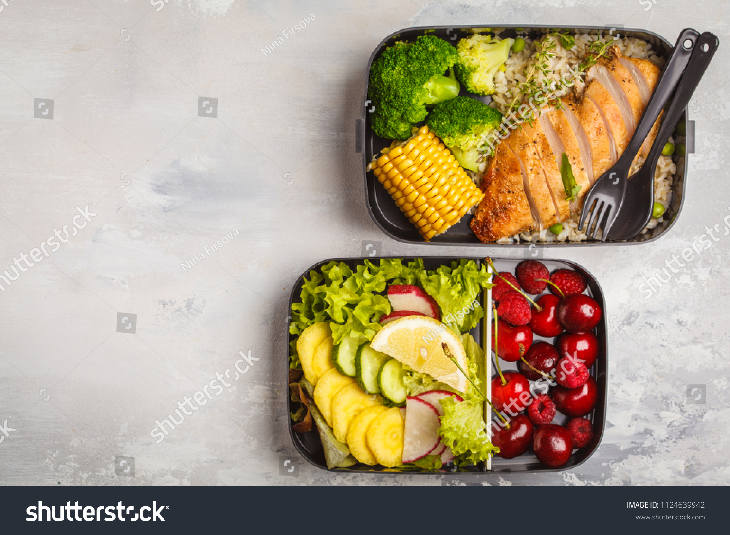 Healthy Meal Prep Containers Grilled Chicken Stock Photo (Edit Now ...