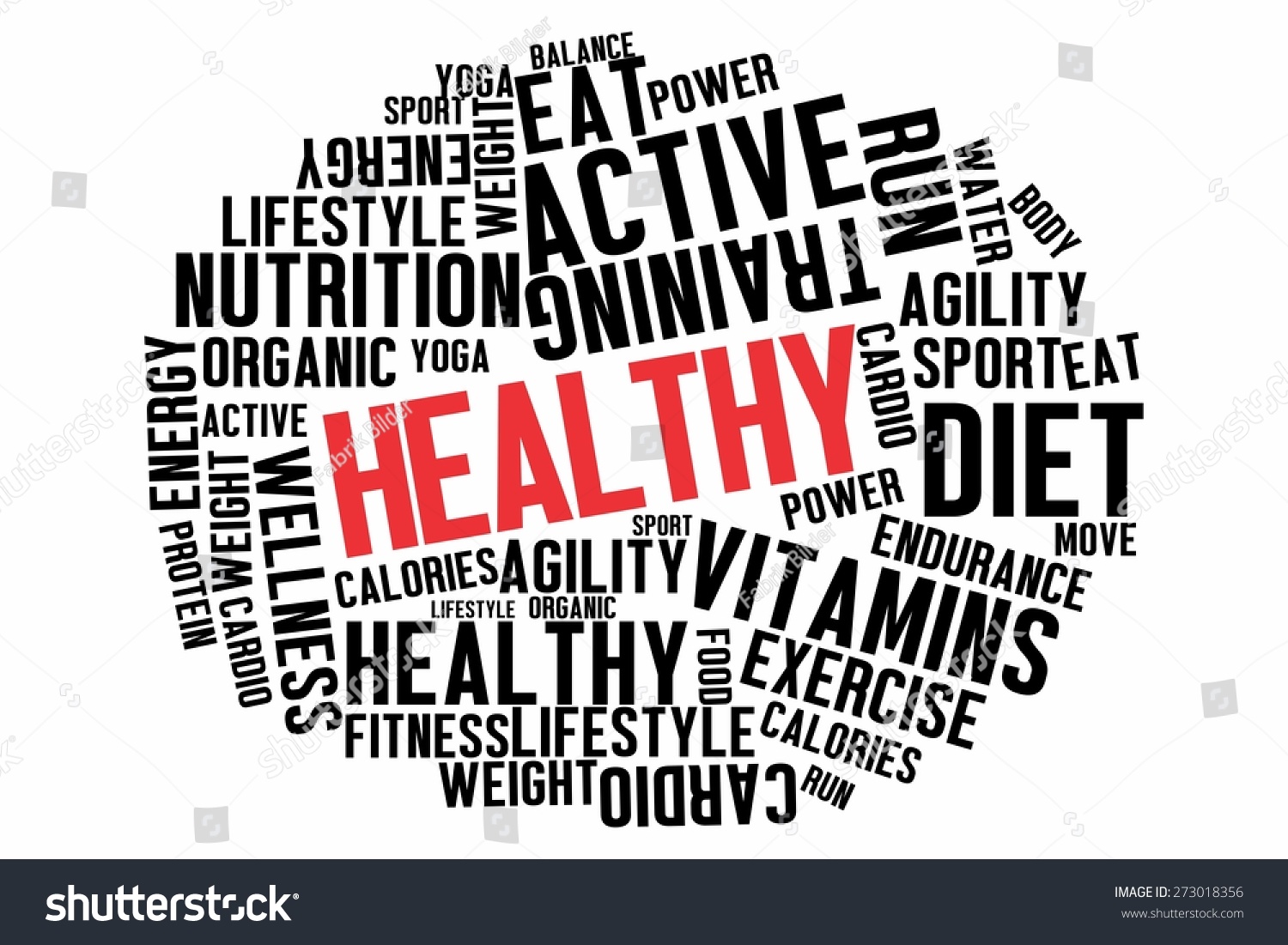 Healthy Word On Speech Cloud Concept Stock Photo 273018356 : Shutterstock