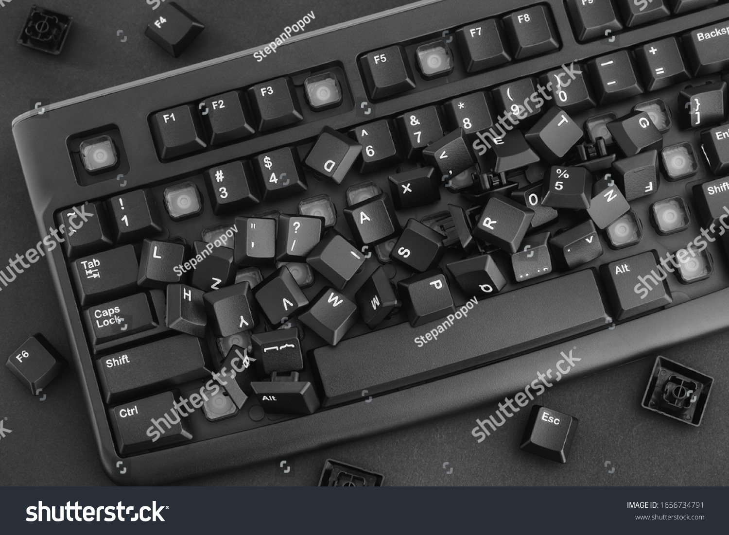 Heap Removed Keys Keyboard Laying On Stock Photo (Edit Now) 1656734791