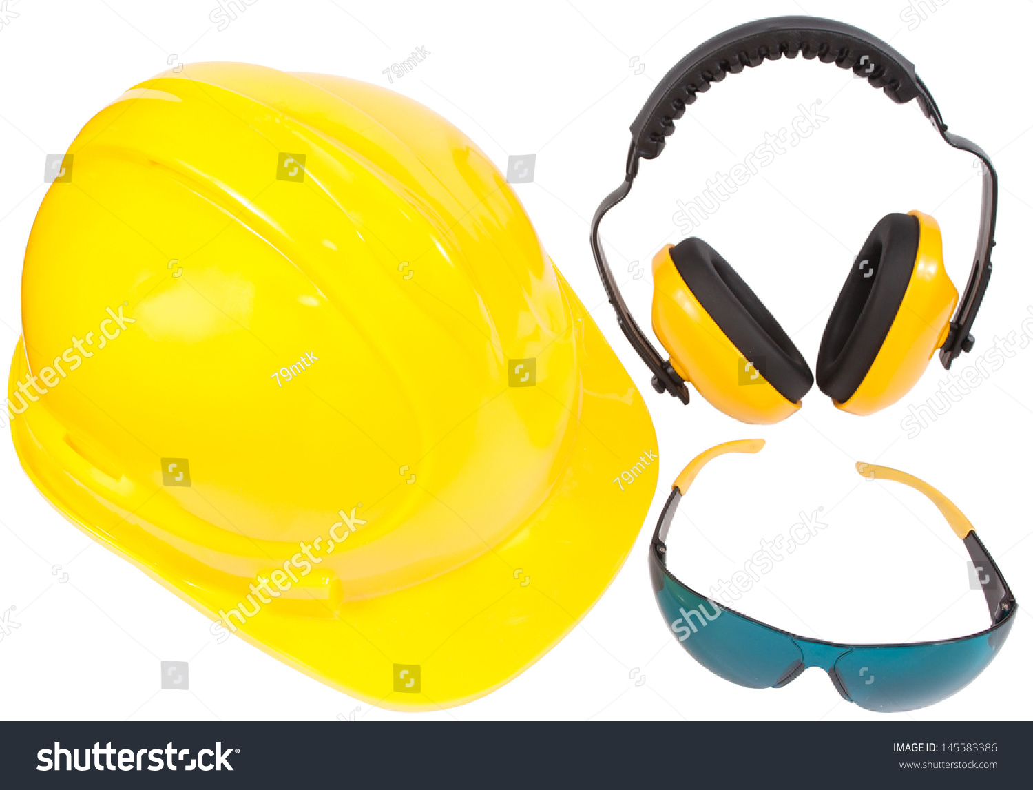 Hearing Protection Ear Muffs Helmet Eyewear Stock Photo Edit Now 145583386