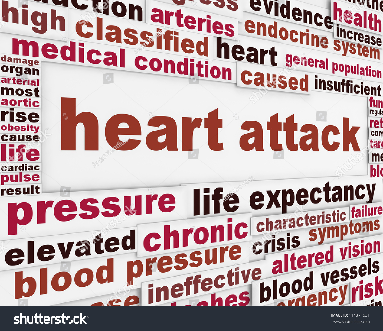 Heart Attack Medical Message Background Heart Stock Illustration 