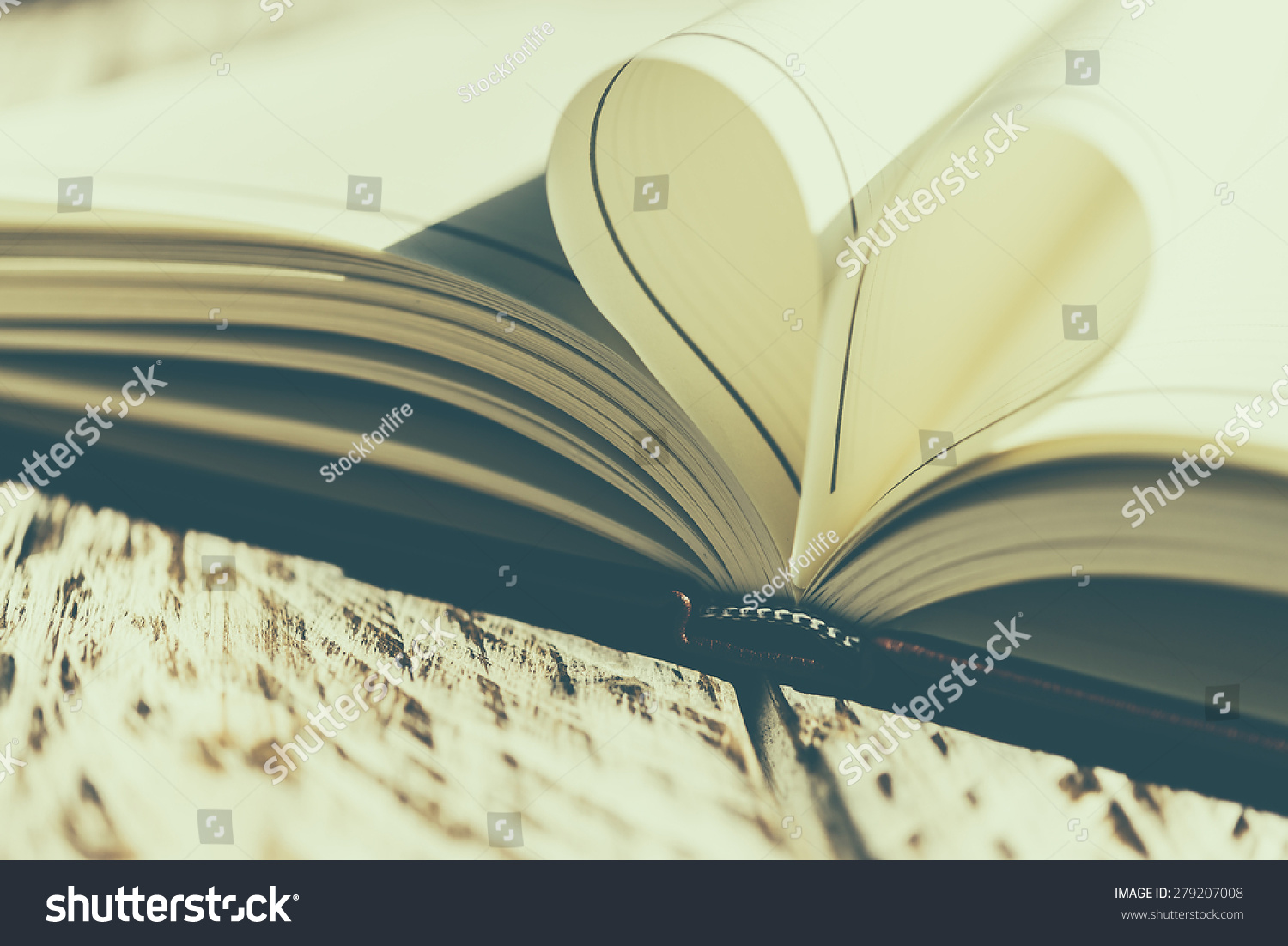 Heart Book Vintage Effect Stock Photo Edit Now 279207008
