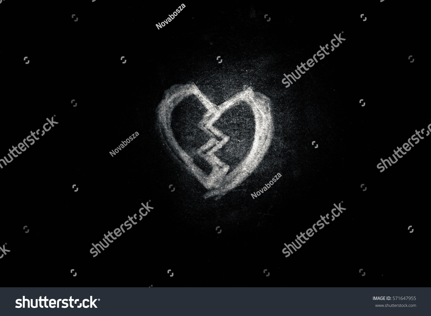 Heart Broken On Dark Background Stock Photo 571647955 - Shutterstock