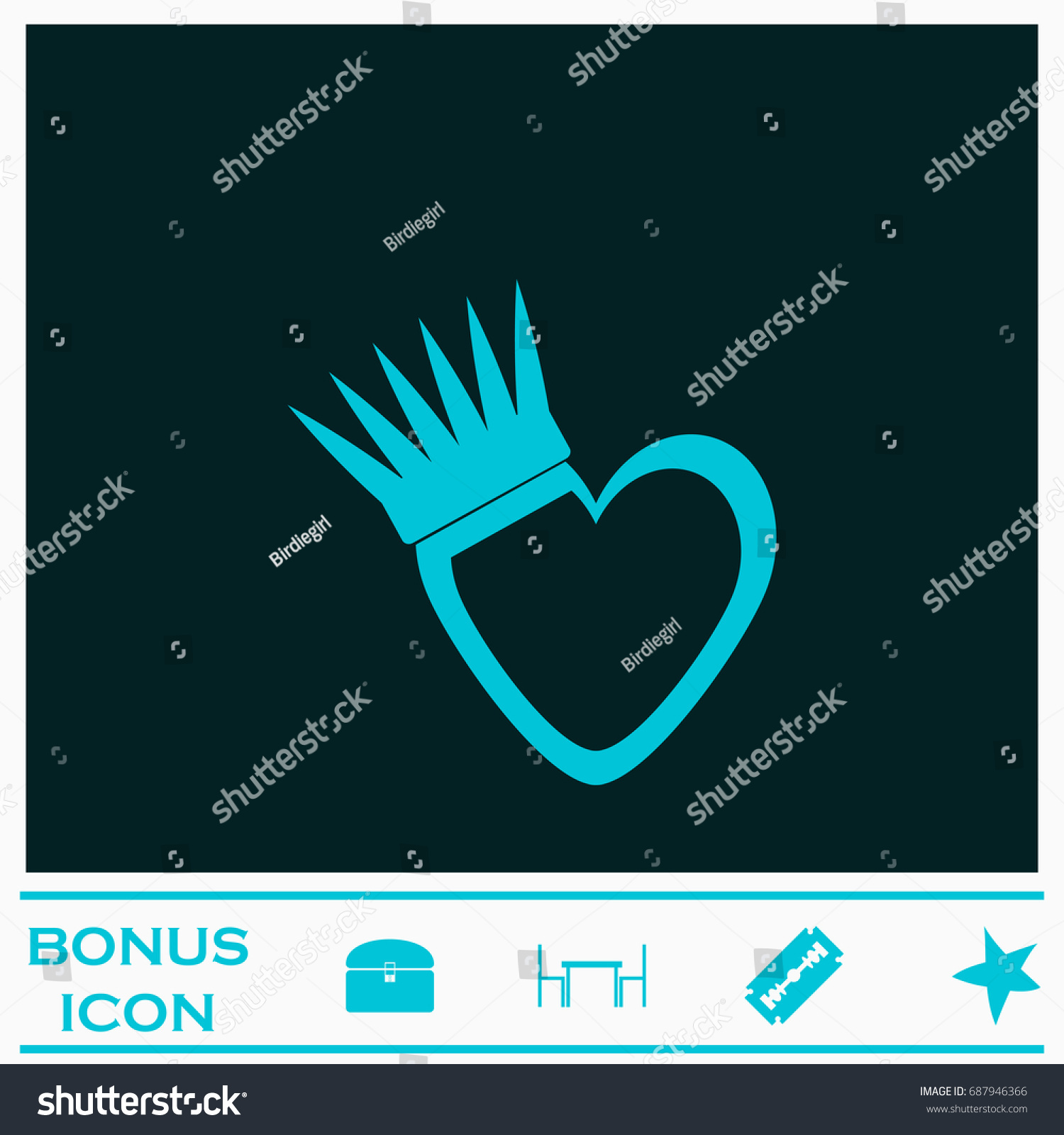 pics Dark Blue Heart Crown shutterstock