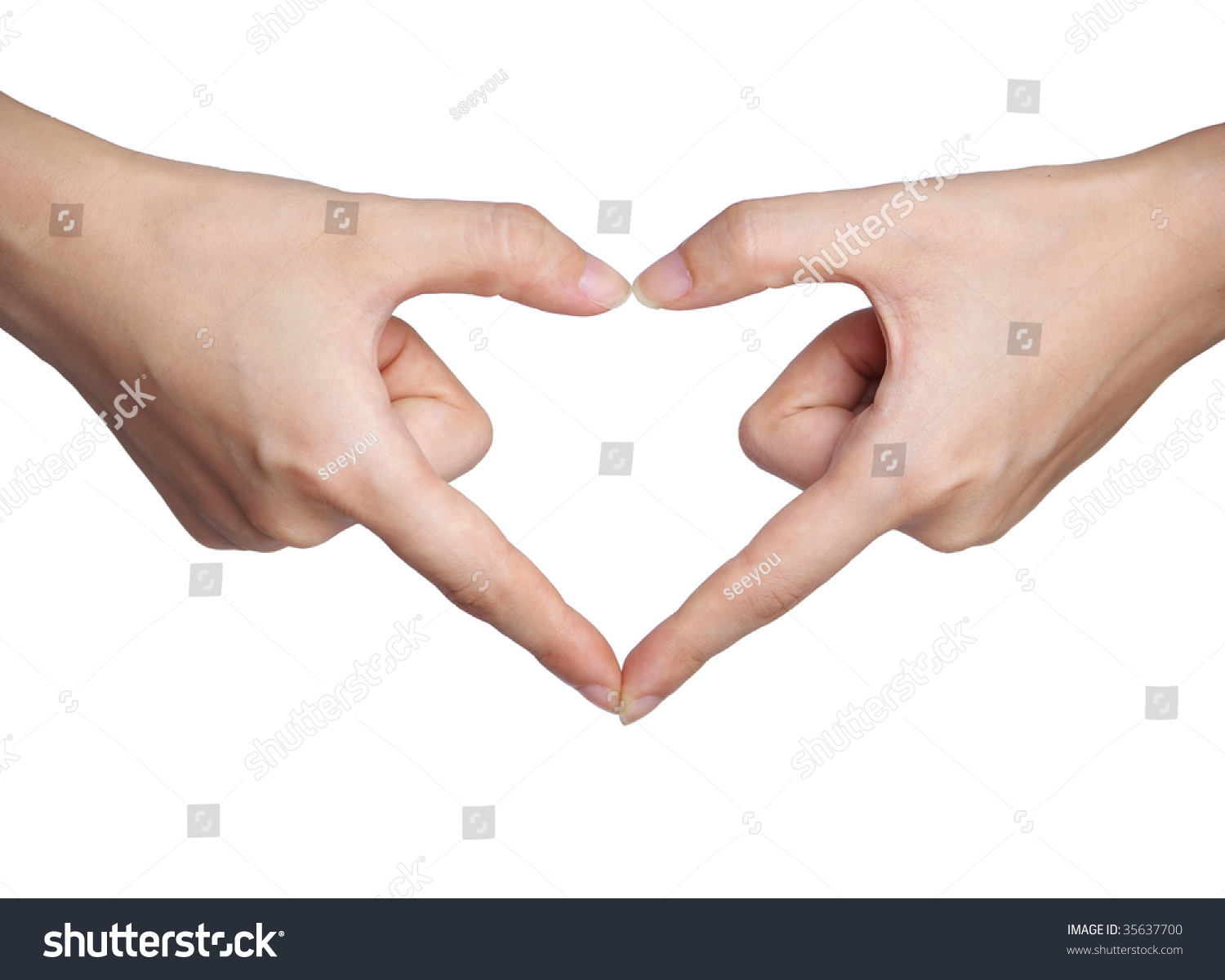 Heart Made Hands Isolated On White Stock Photo 35637700 - Shutterstock