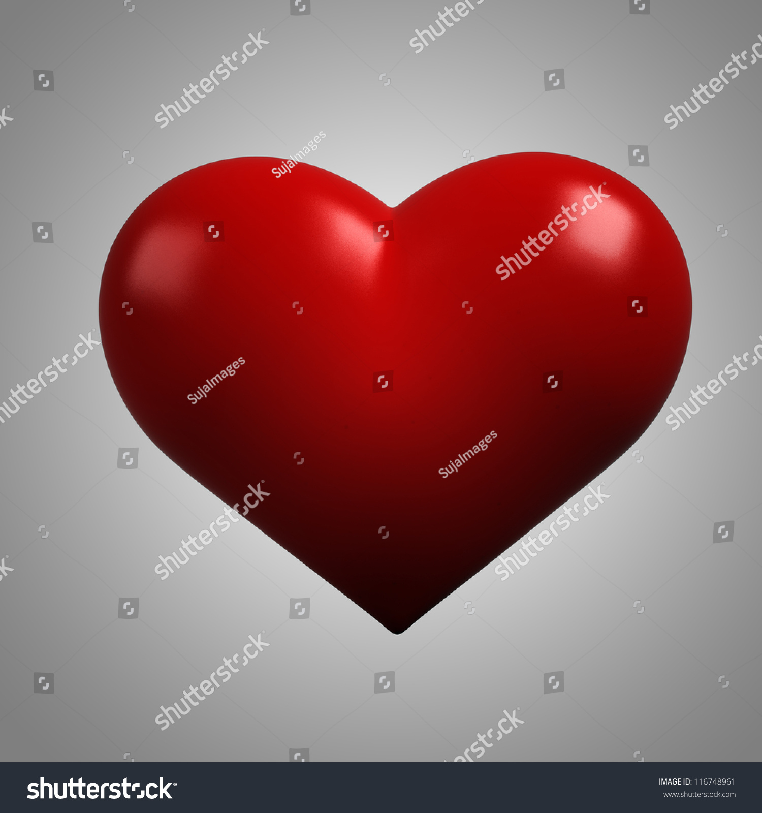 Heart Shape On Gray Background. Stock Photo 116748961 : Shutterstock