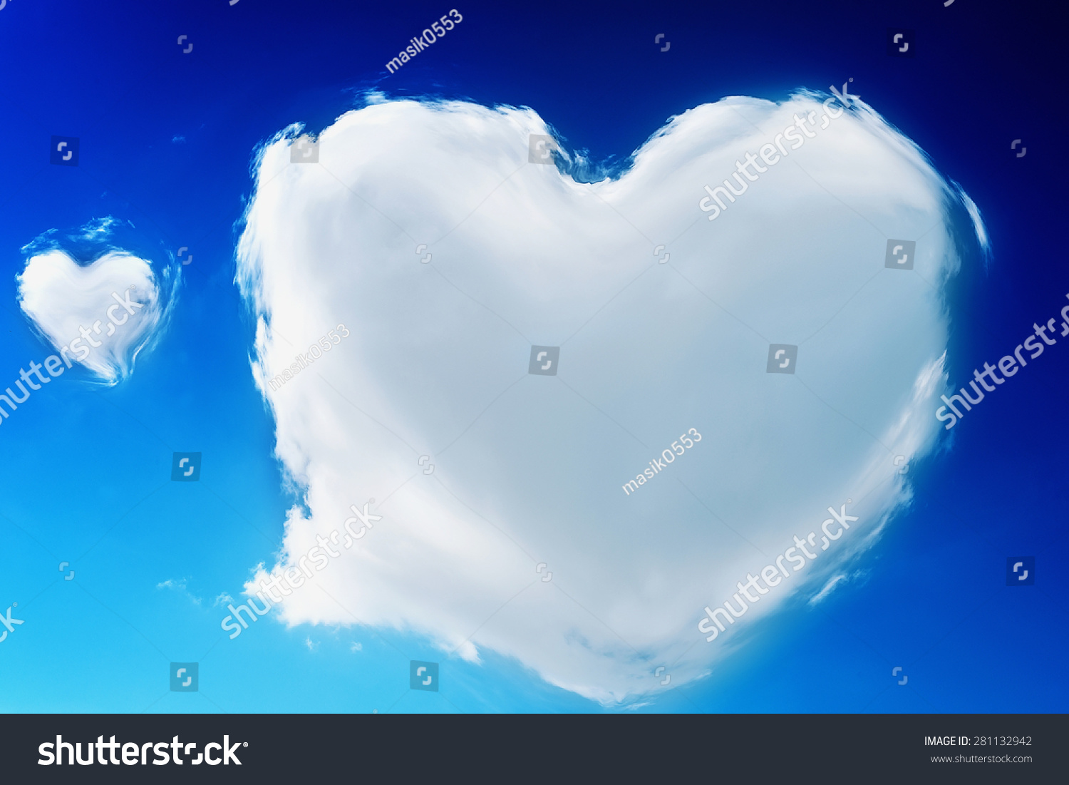 Heart Shaped Clouds Sky Love Supernatural Stock Photo Edit Now