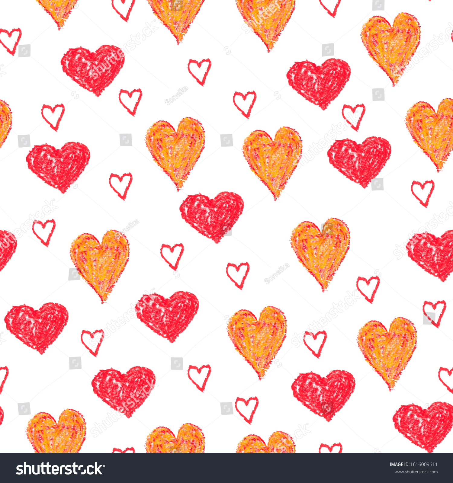 Heart Texture Seamless Pattern Love Background Stock Illustration 1616009611 Shutterstock 4122