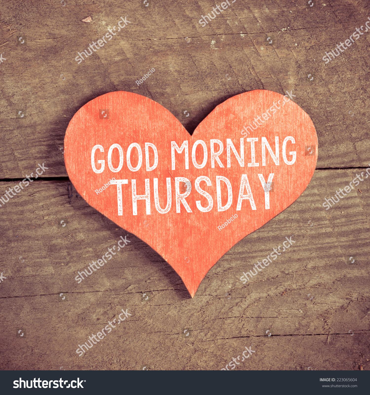 Heart Text Good Morning Thursday Heart Stock Photo Edit Now 223065604