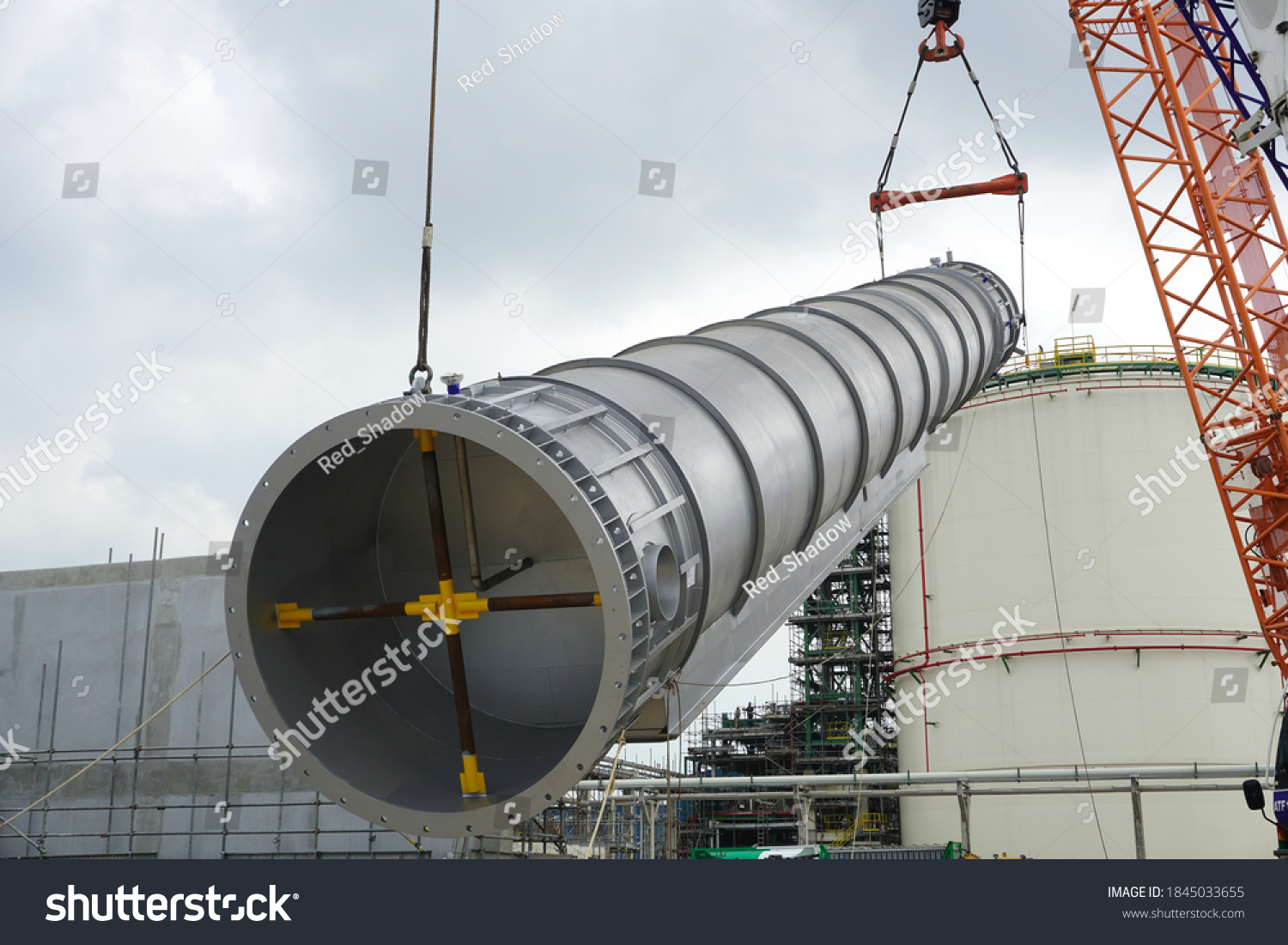 Heat Recovery Steam Generator Stack During Stock Photo 1845033655 ...