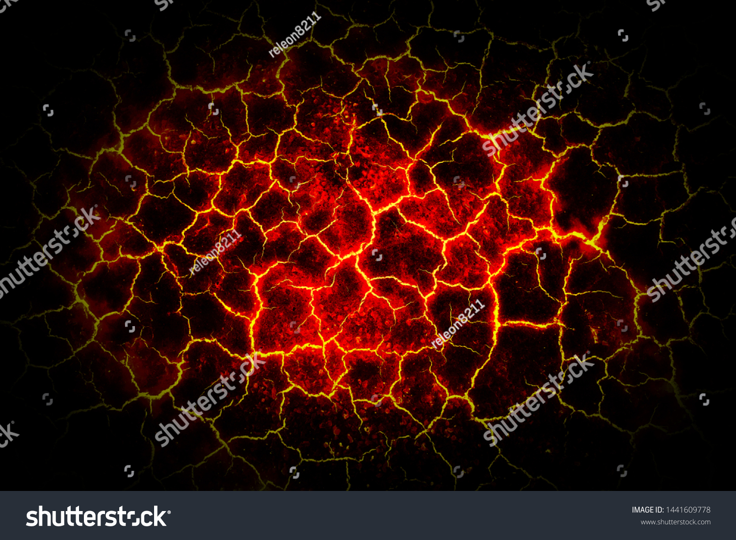 Heat Red Cracked Ground Texture After Stock Illustration 1441609778