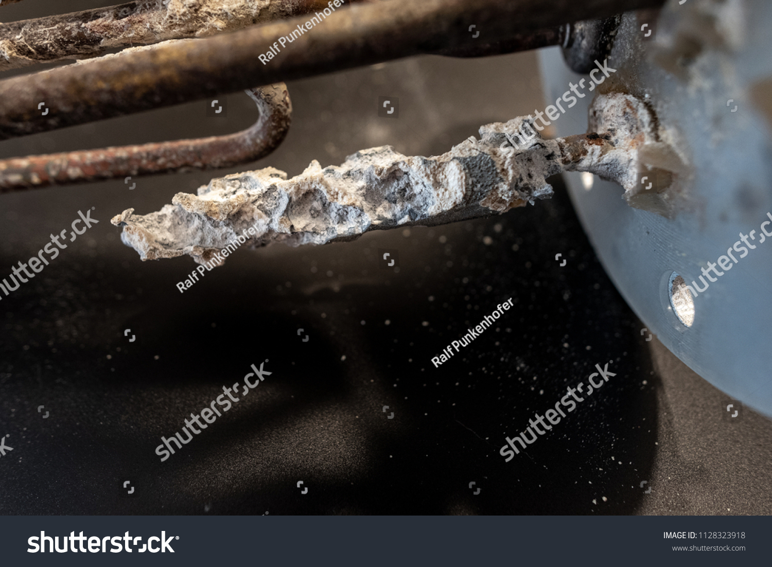 Heating Element Water Heater Chalk Damaged Stock Photo Edit Now 1128323918