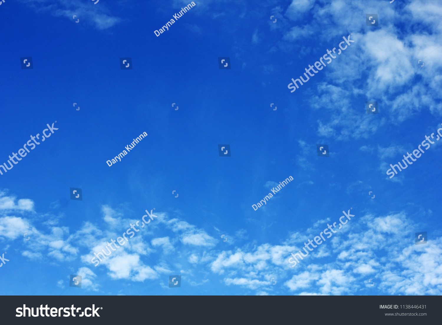 Heaven Blue Sky Little White Clouds Stock Photo Edit Now