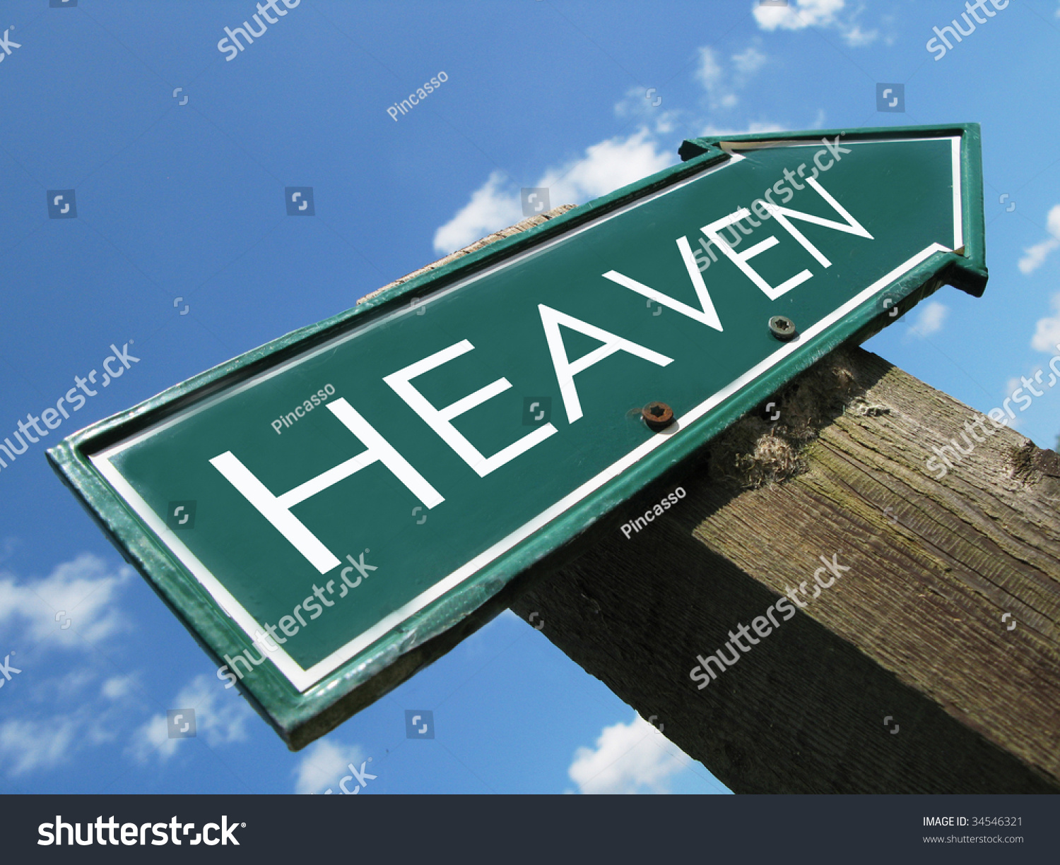 Heaven Road Sign Stock Photo 34546321 : Shutterstock