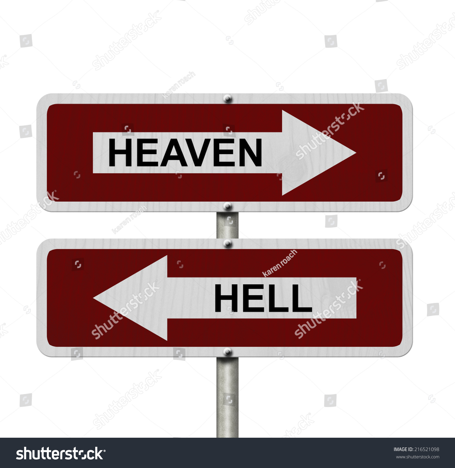 Heaven Versus Hell Red White Street Stock Illustration 216521098 ...