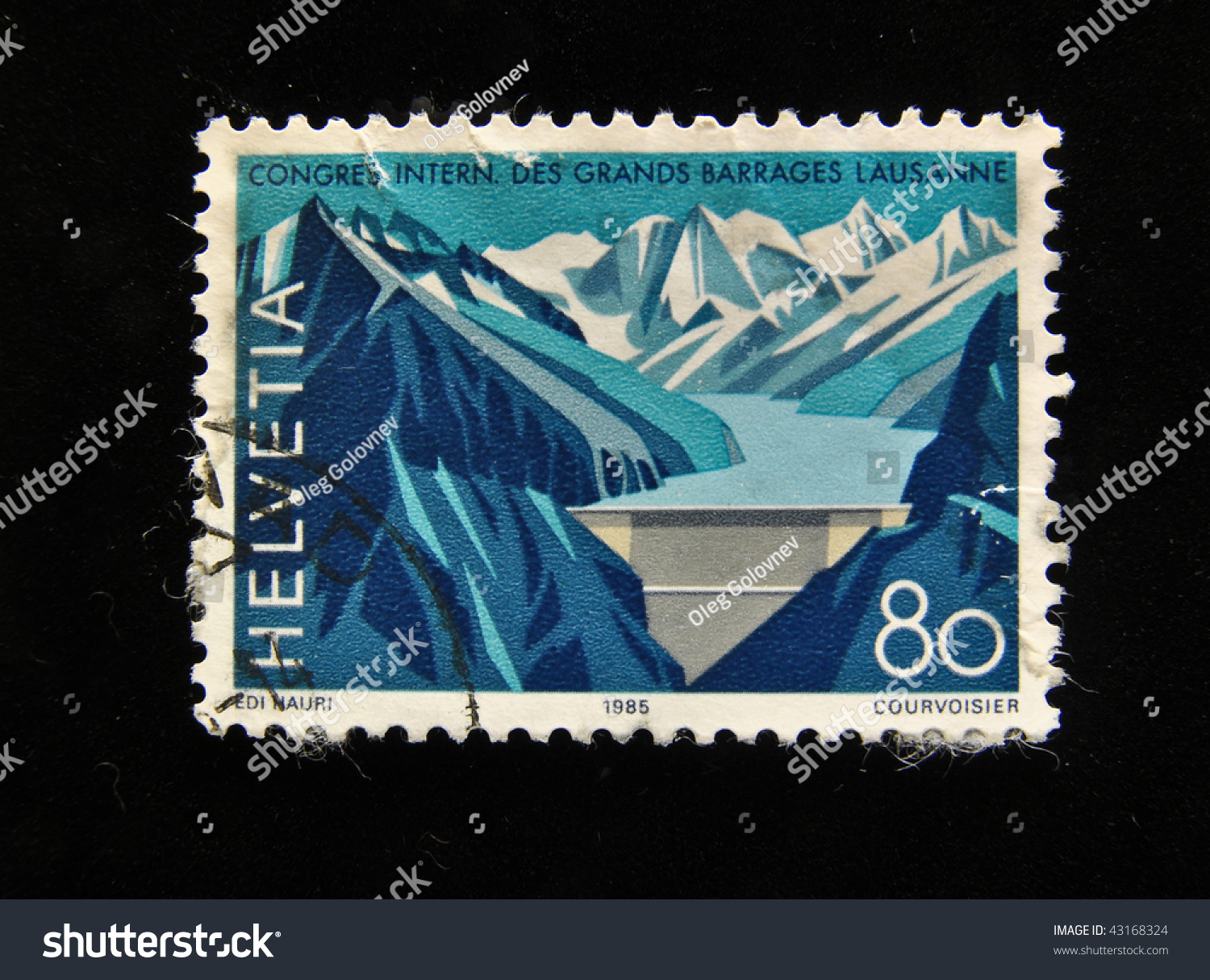 Helvetia (Switzerland) - Circa 1985: A Stamp Printed In The Helvetia ...