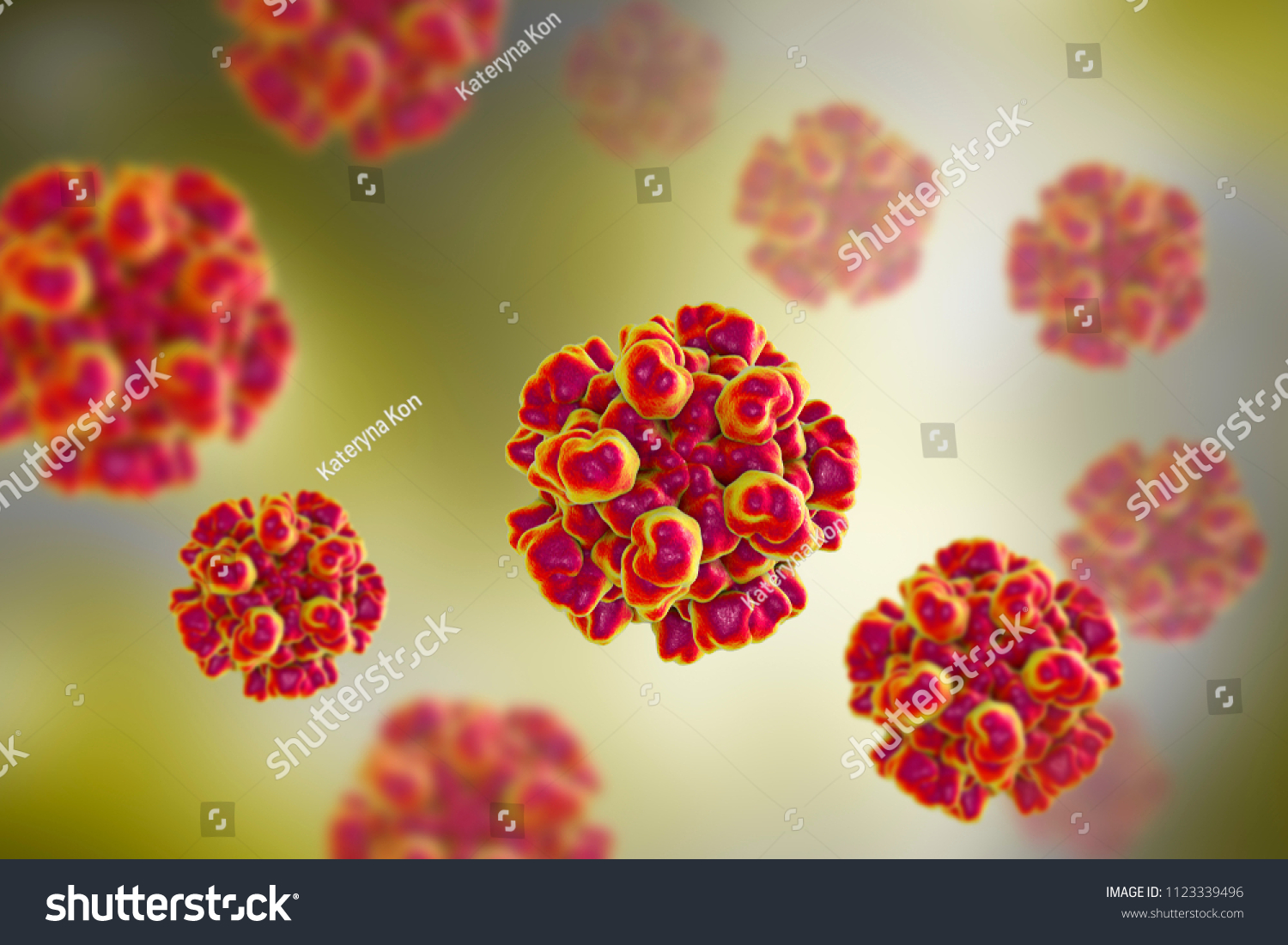 Hepatitis E Viruses 3d Illustration Nonenveloped Stock Illustration ...