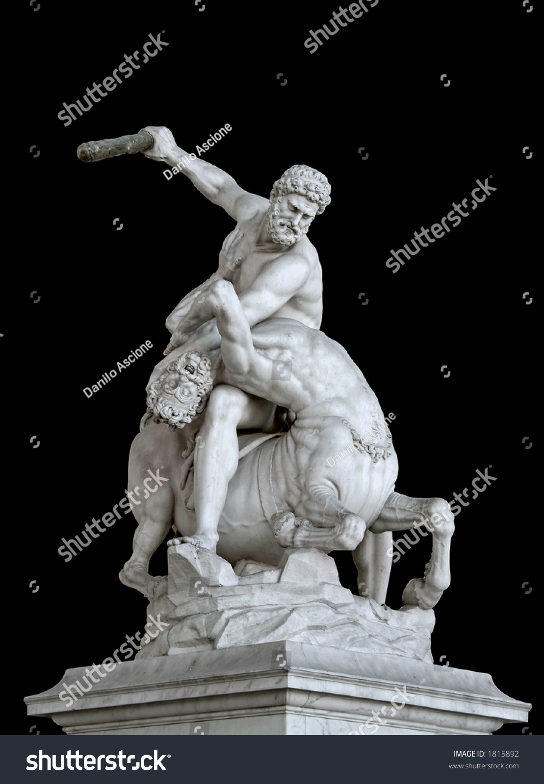 Hercules Fighting Centaur Nessus Mythological Tale Stock Photo 1815892 ...