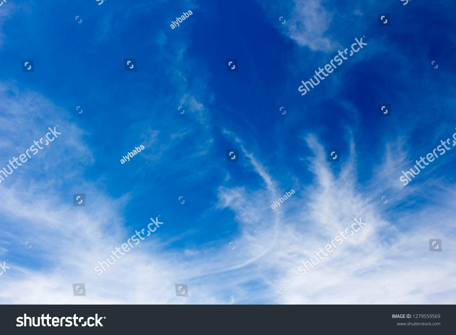 High Fine White Wispy Cirrus Clouds Stock Photo 1279559569 | Shutterstock