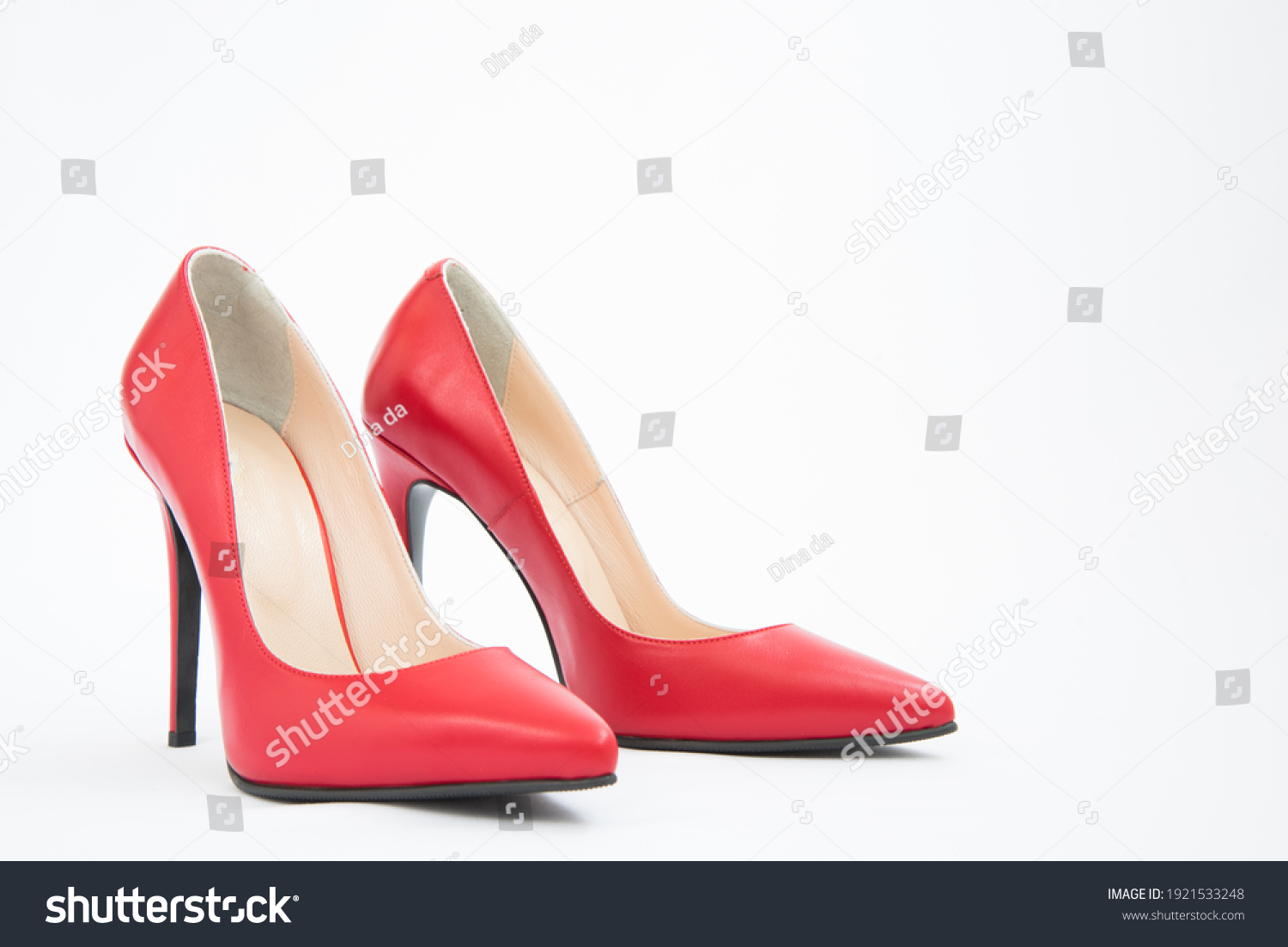 Highheeled Shoes Red Sexy Shoes White Stock Photo 1921533248 | Shutterstock