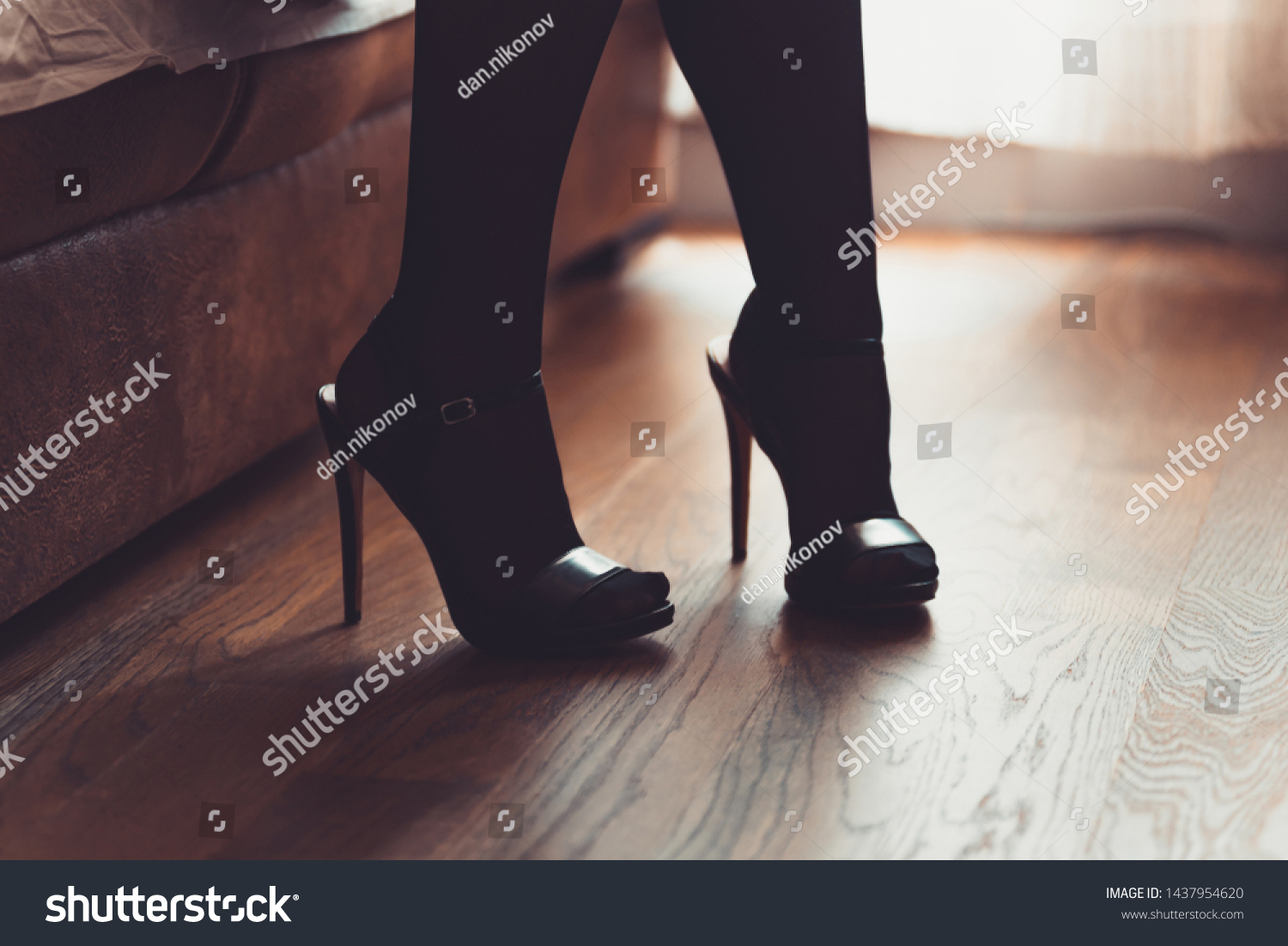 black heels with small platform