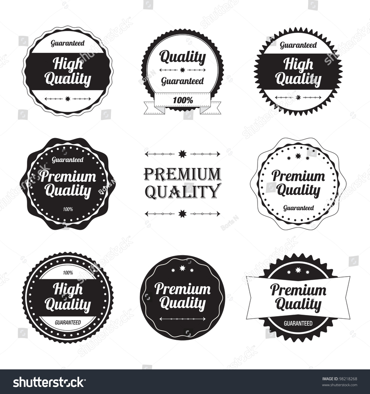 High Quality Labels Set Stock Illustration 98218268 - Shutterstock