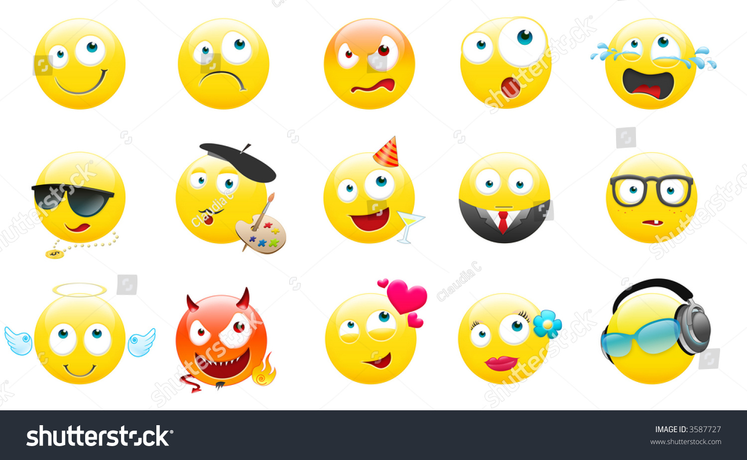 High Res Smileys Illustration - 3587727 : Shutterstock