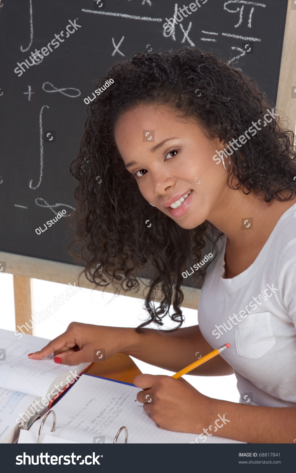 High School College Africanamerican Black Female Stock Photo 68817841