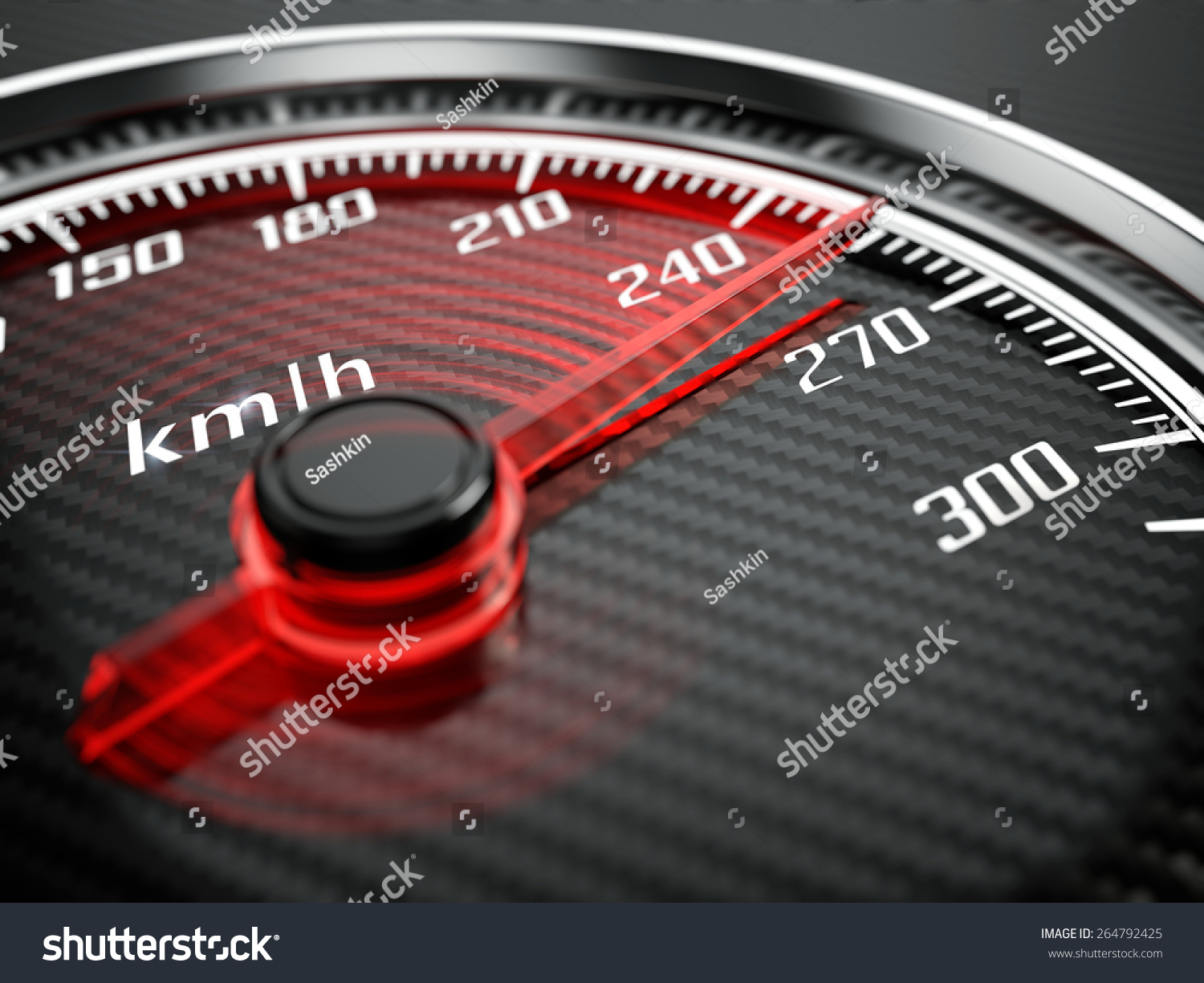 High Speed Concept Car Speedometer Stock Illustration 264792425