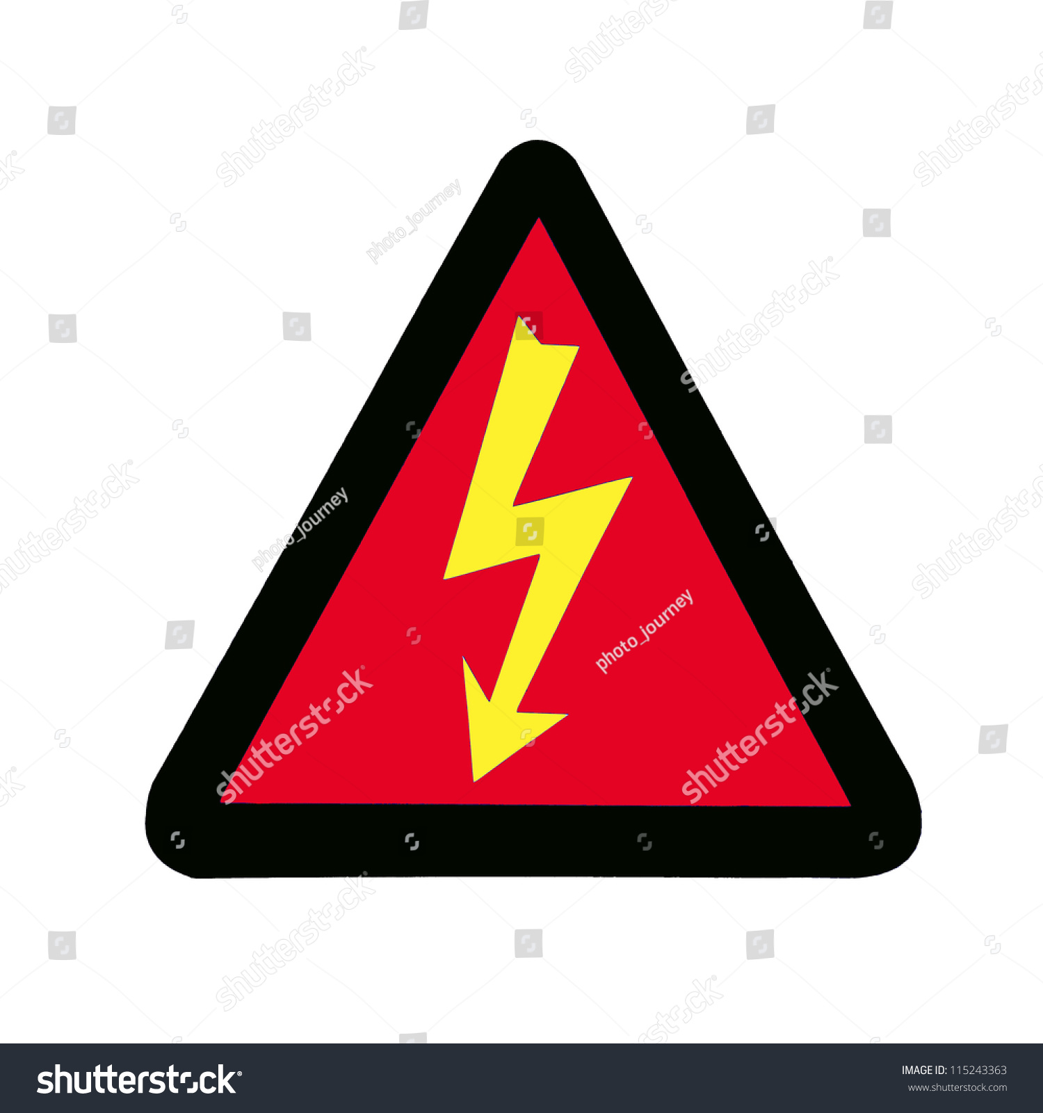 safety accident triangle Illustration Sign 115243363 Stock Symbol High Voltage