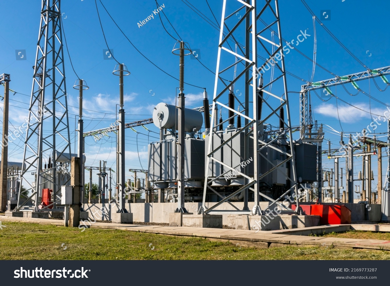 High Voltage Transformer Transformer Substation Many Stock Photo ...