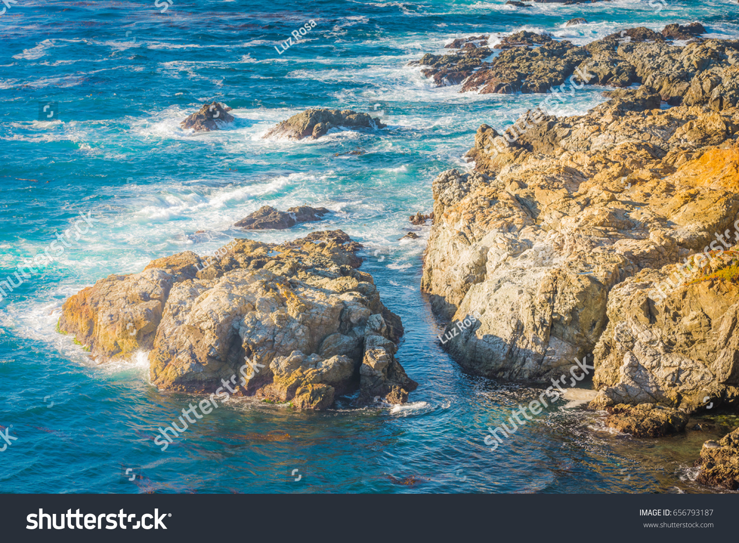 Highway 1 Beach Sunshine Daylight Carmel Stock Photo (Edit Now) 656793187