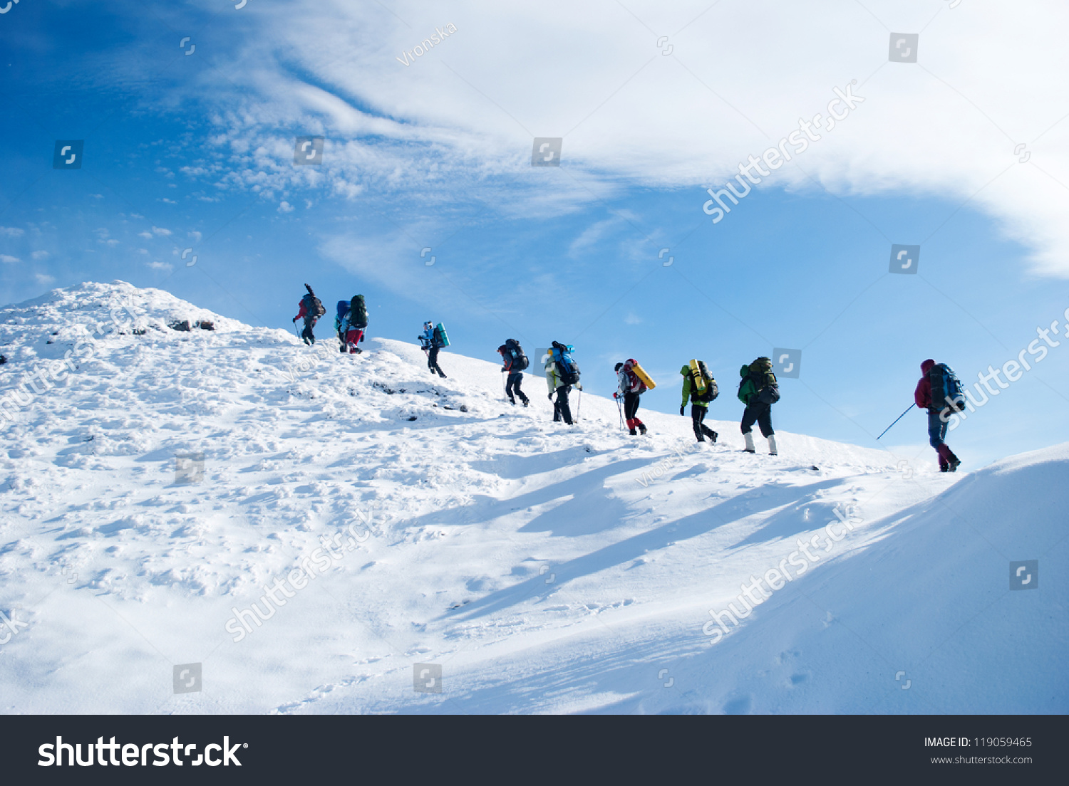 Hiker In A Winter Mountain Stock Photo 119059465 : Shutterstock