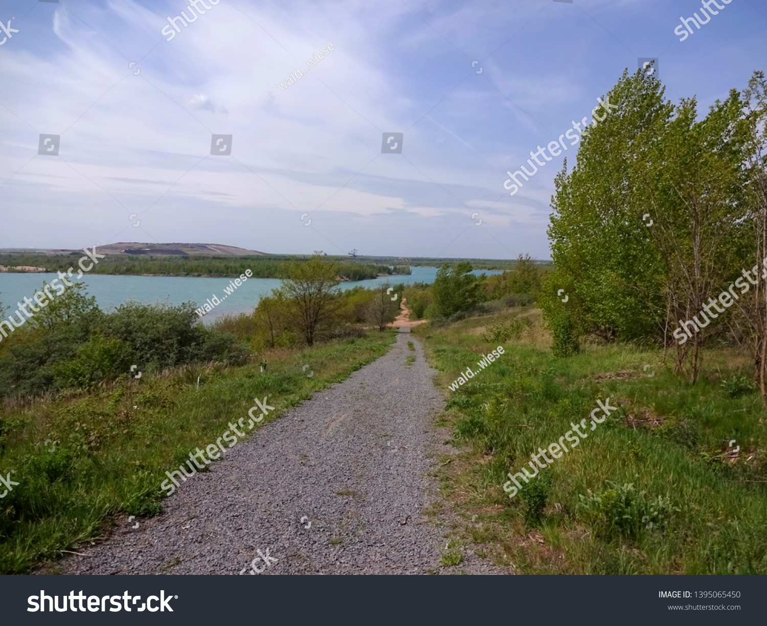 Hiking Trail On Lake Near Leipzig Stock Photo Edit Now 1395065450