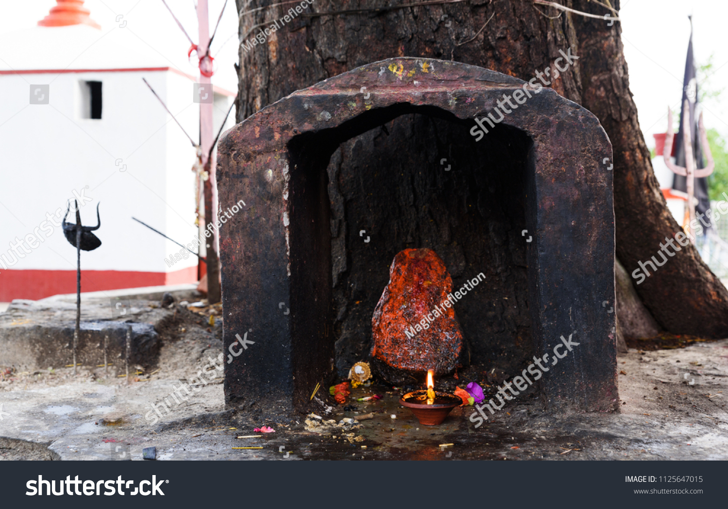 Hindi God Shani Dev Small Temple Stock Photo Edit Now