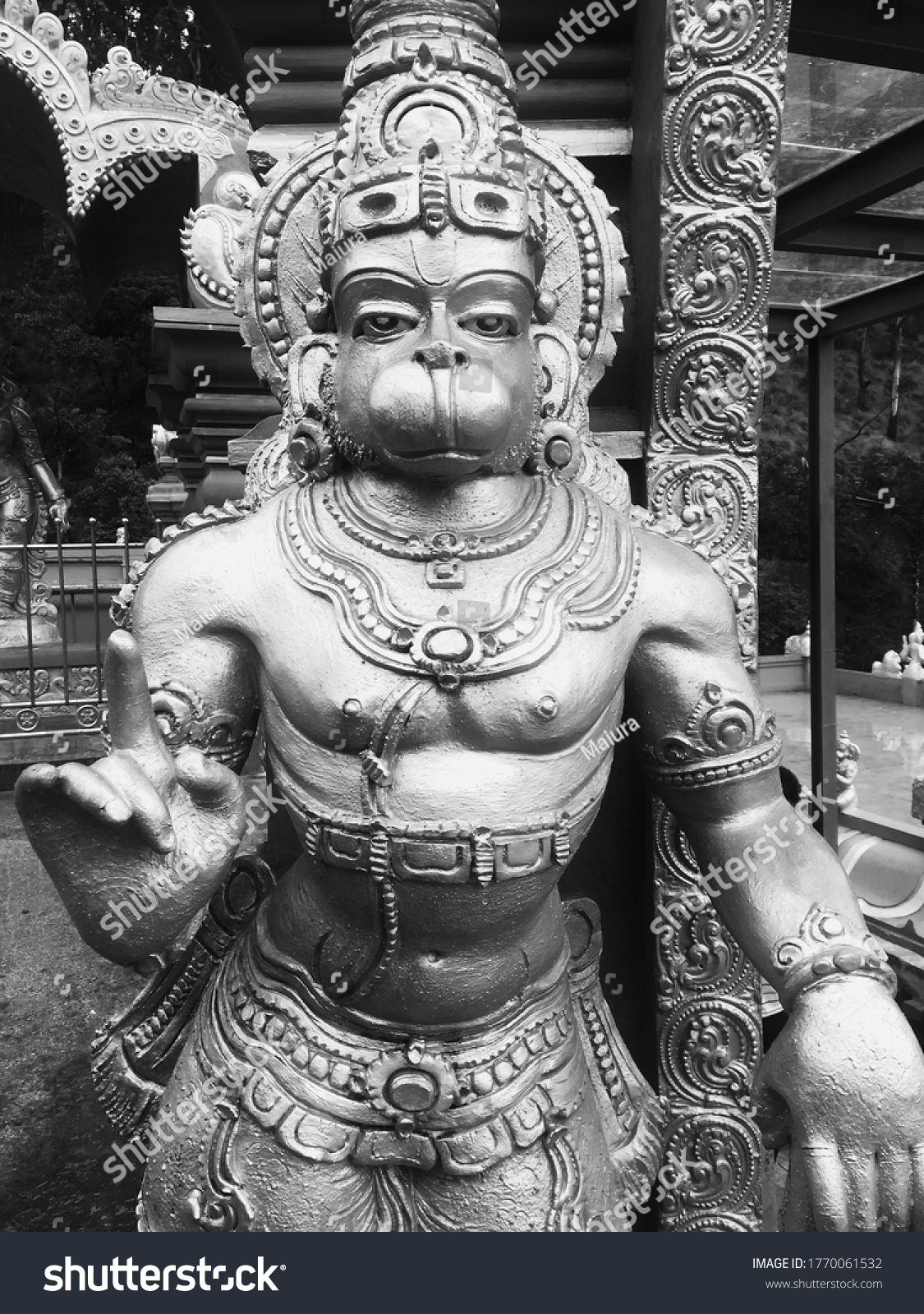 Hindu God Hanuman Statue Temple Stock Photo (Edit Now) 1770061532