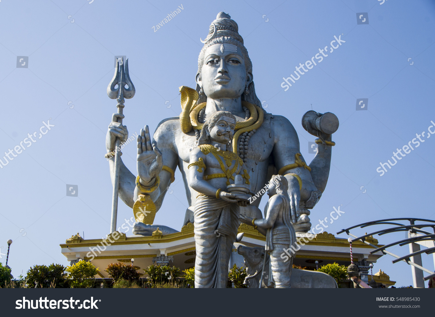 Hindu Temple Of Lord Shiva Called Murdeshvar Stock Photo 548985430 ...