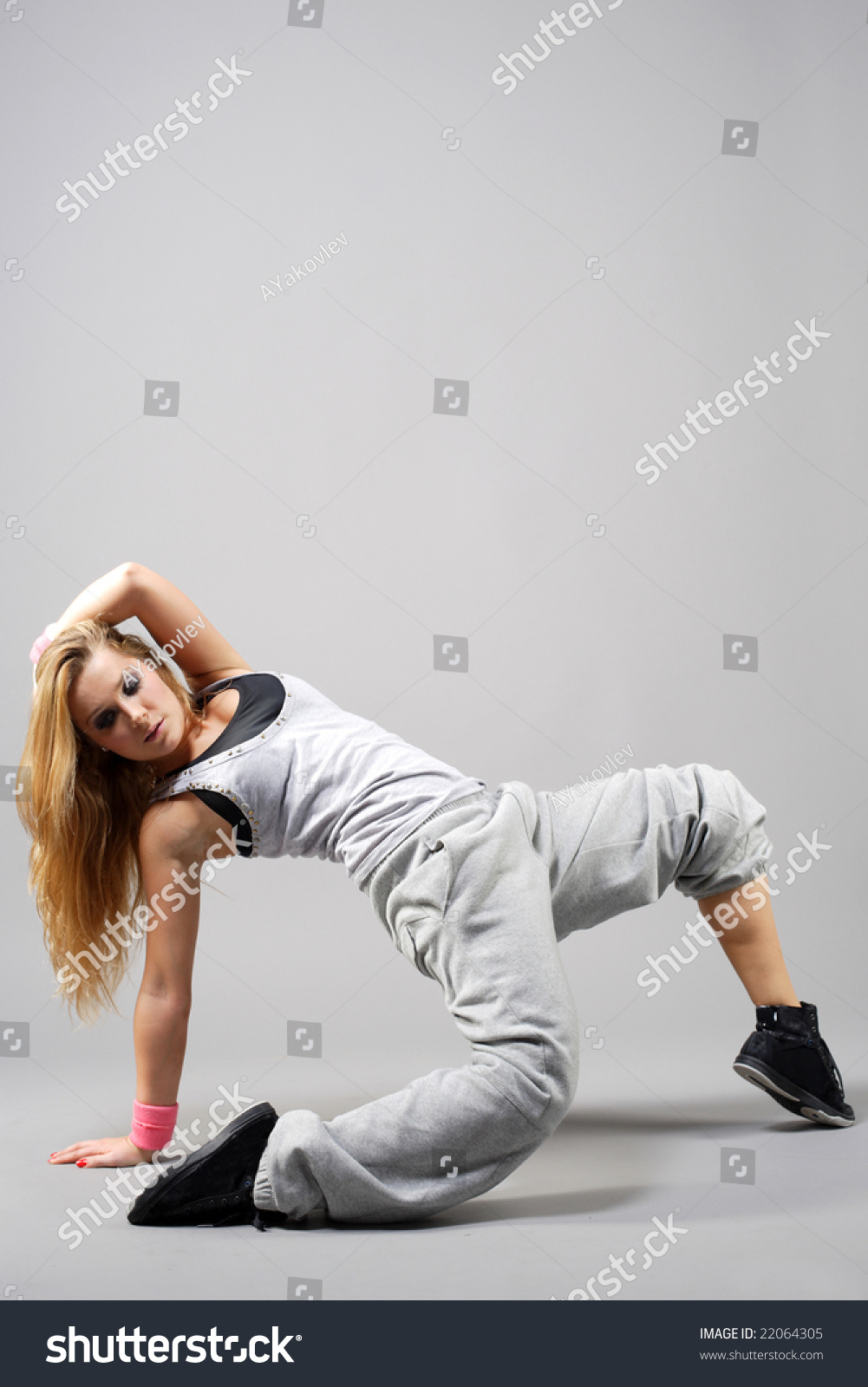 Hip Hop Style Dancer Posing On Stock Photo Edit Now 22064305