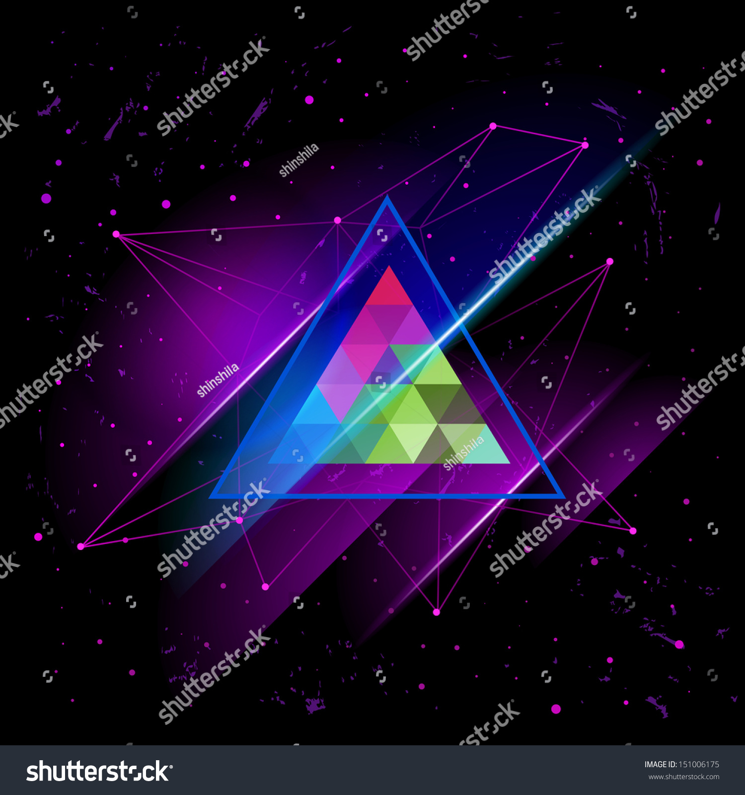 Hipster Space Triangle Mystic Galaxy Astral Triangle.Bitmap Version ...