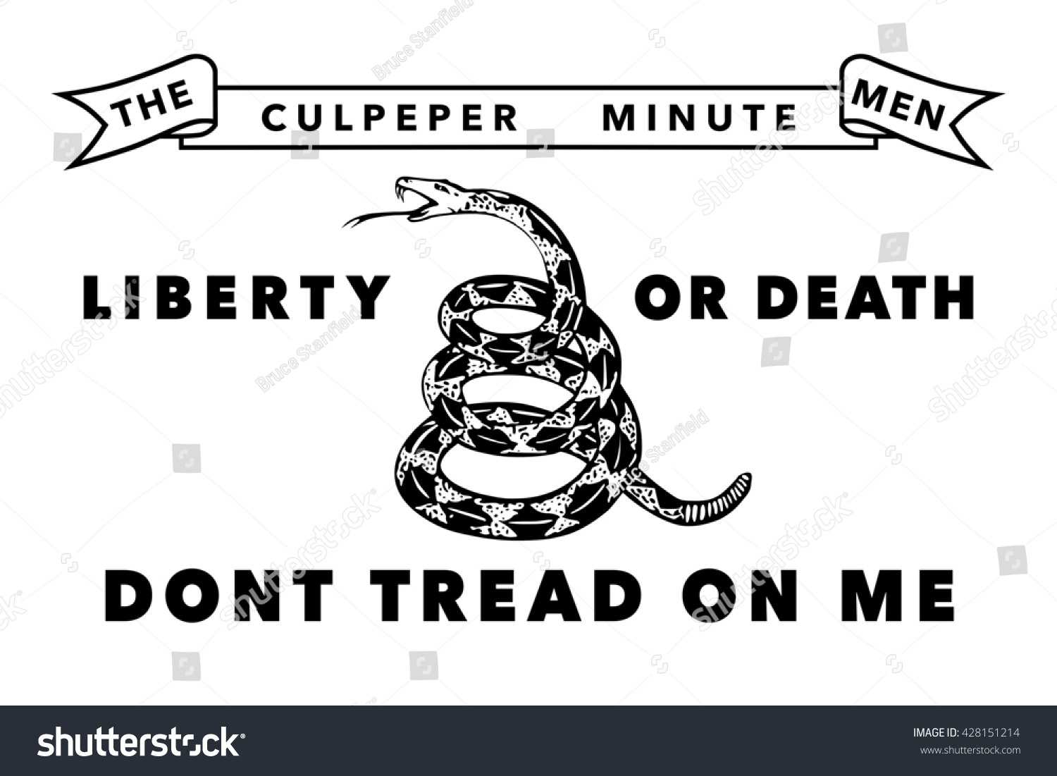 Historic Culpeper Minutemen Flag Authentic Version Stock Illustration ...