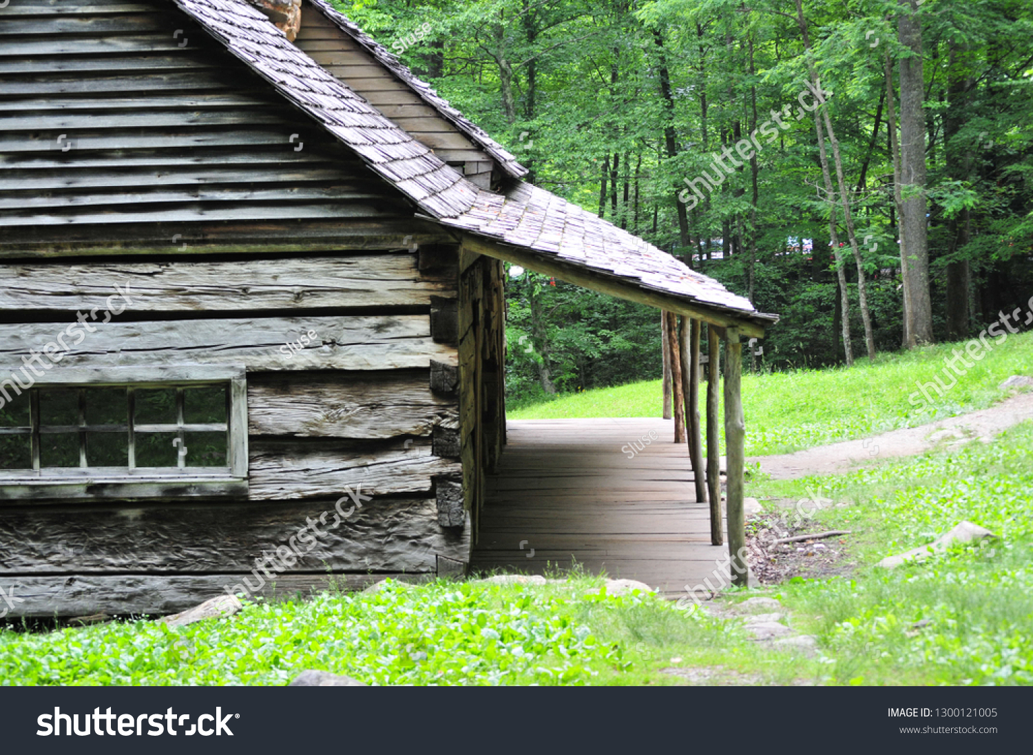 Historic Homestead Log Cabin Windows Porch Stock Photo Edit Now