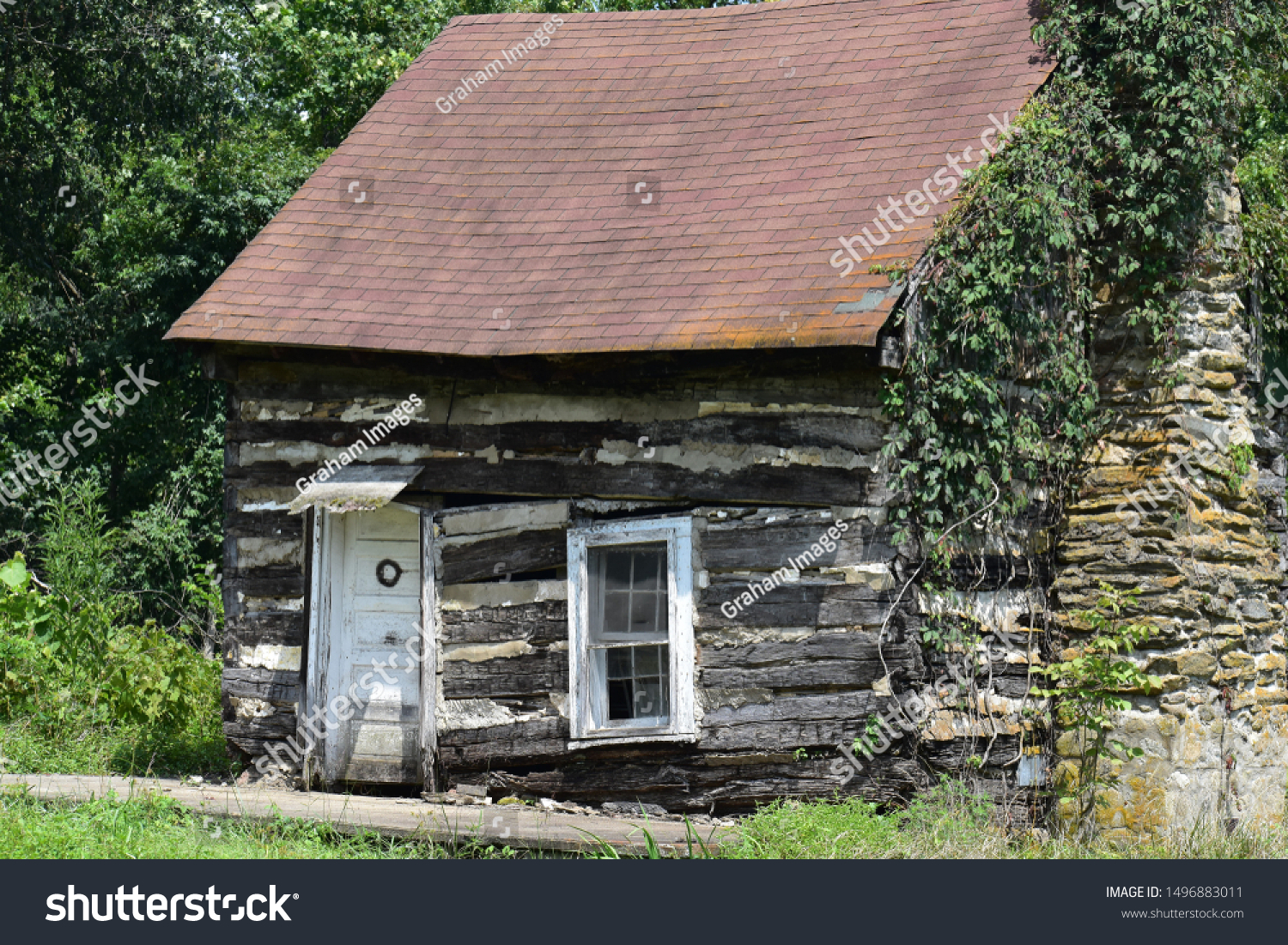 Historical Log Cabin Tyro Virginia Stock Photo Edit Now 1496883011