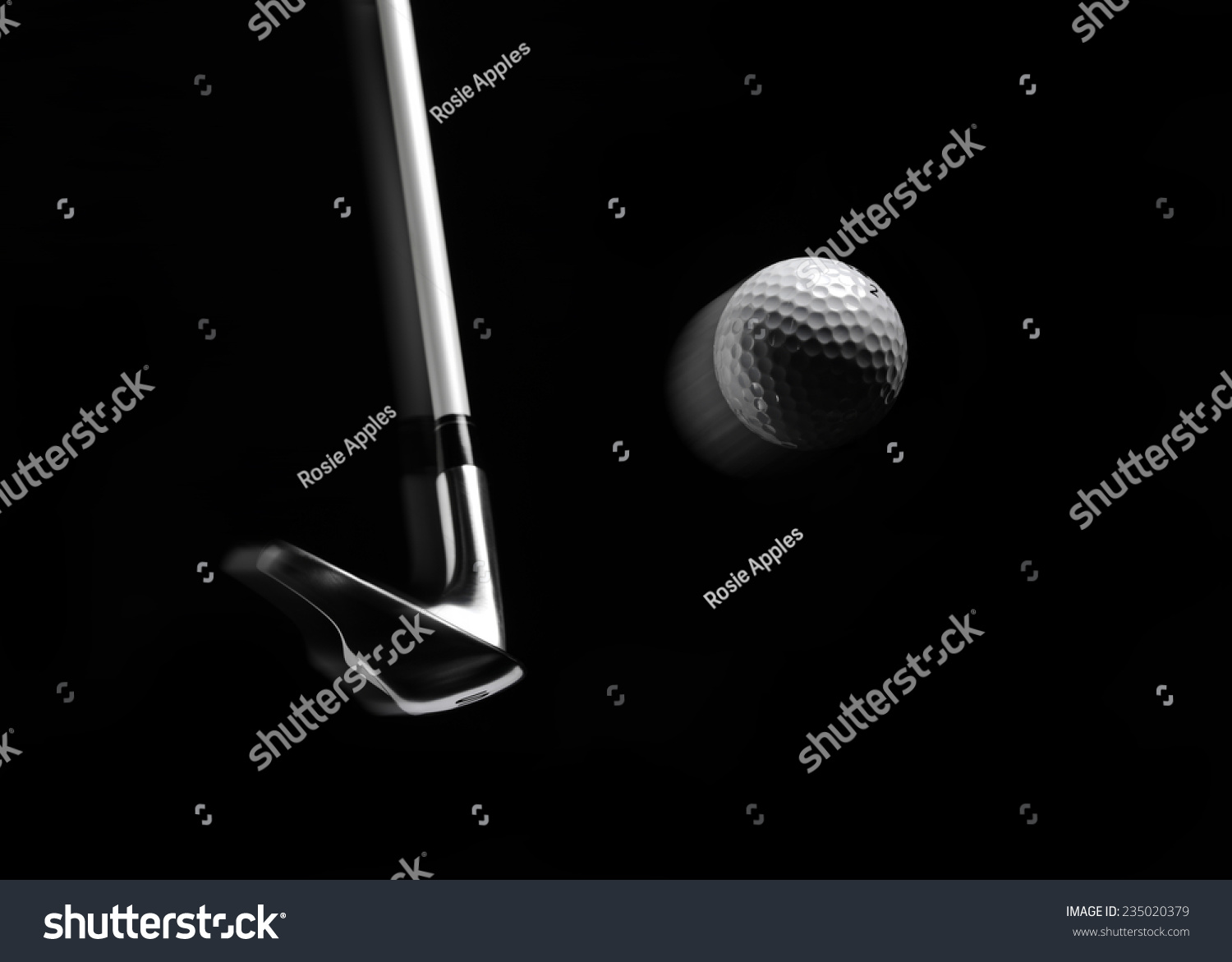 Hitting Golf Ball Mid Air Position Stock Photo 235020379 - Shutterstock