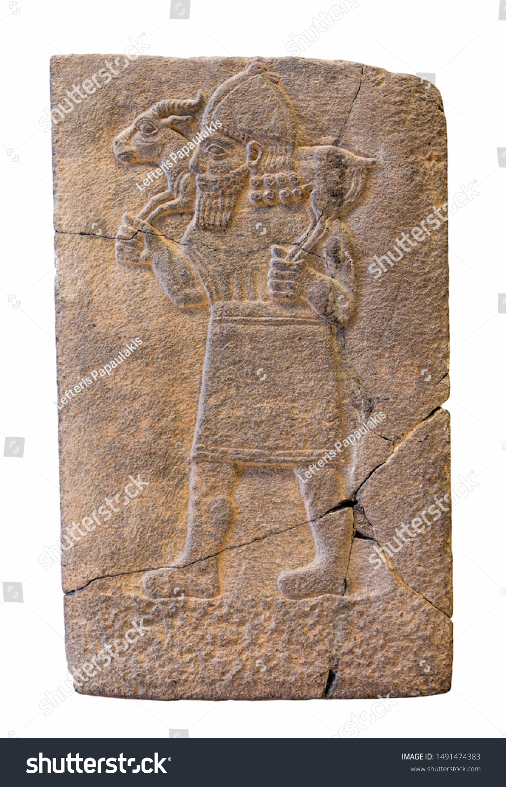 Hittite Art Relief Shows Man Carrying Stock Photo Edit Now 1491474383