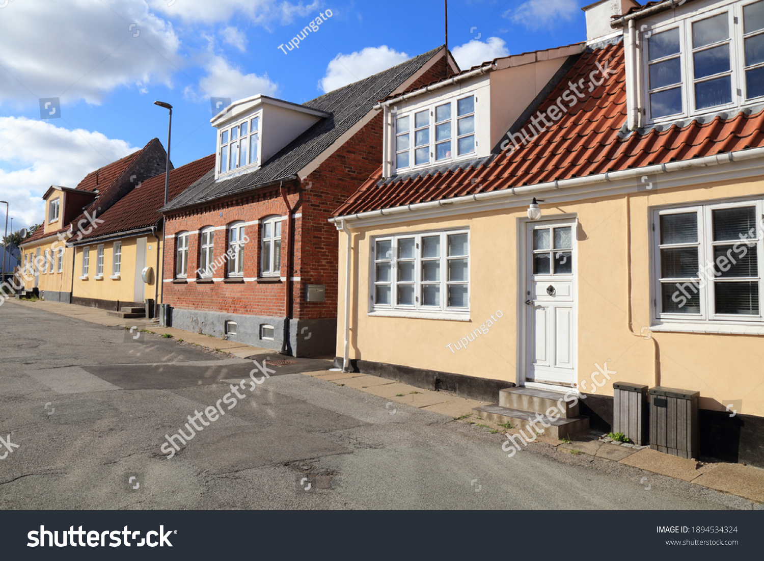 16 687 Im Genes De Danish Home Im Genes Fotos Y Vectores De Stock   Stock Photo Hjorring Denmark Street View Of Traditional Danish Residential Architecture 1894534324 