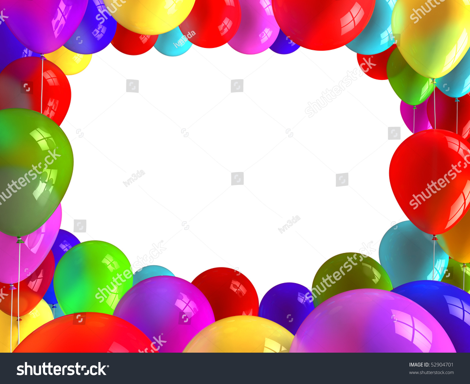 Holiday Balloons Frame Stock Illustration 52904701 - Shutterstock